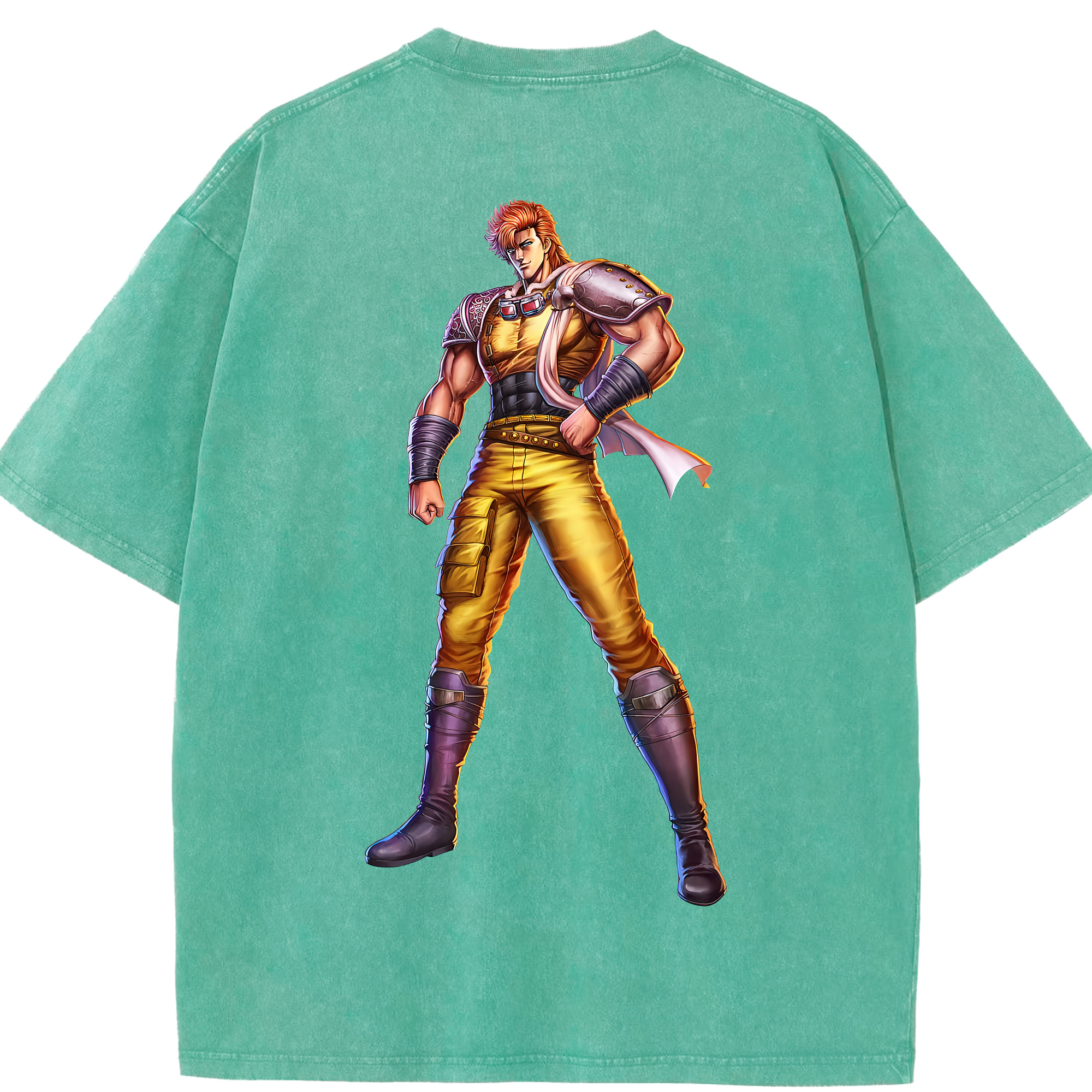 （画像用） 北斗の拳 Fist of the North Star 綿100% ヴィンテージ風 半袖Tシャツ（背面プリント）